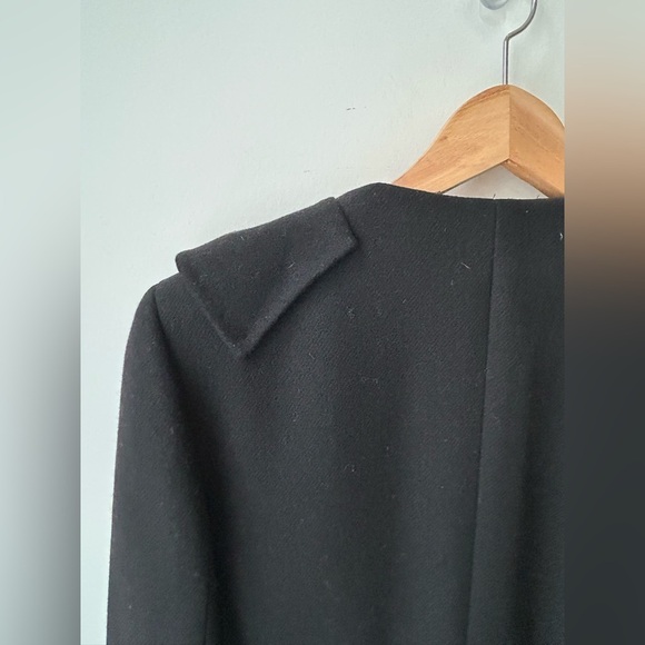 PRADA BLACK VIRGIN WOOL PEACOAT - Picture 11 of 14